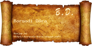 Borsodi Dóra névjegykártya