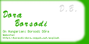 dora borsodi business card